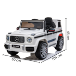 Mini Carro Elétrico 12V Mercedes AMG G63 Licenciado Branco BW124BR foto 10