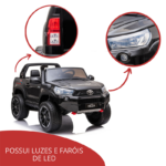 Carrinho Eletrico Infantil Toyota Hilux Preto BW190PT foto 2