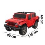 Mini Caminhonete Elétrica Jeep Gladiator Rubicon 4X4 12V Vermelho BW272VM foto 2