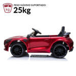 Mini Carro Elétrico 12V Mercedes Benz AMG GTR Licenciado Vermelho BW315VM foto 4