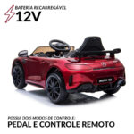 Mini Carro Elétrico 12V Mercedes Benz AMG GTR Licenciado Vermelho BW315VM foto 5