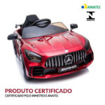 Mini Carro Elétrico 12V Mercedes Benz AMG GTR Licenciado Vermelho BW315VM foto 7