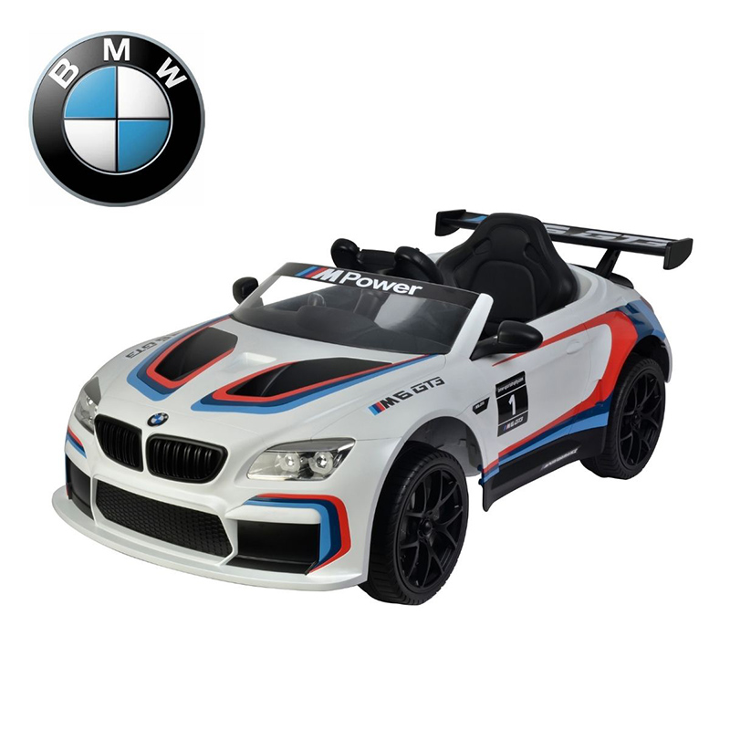 Mini Carro Elétrico 12V BMW M6GT3 Branco Importway BW366BR