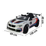 Mini Carro Elétrico 12V BMW M6GT3 Branco Importway BW366BR foto 2