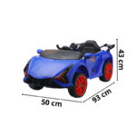 Mini Carro Elétrico 12V Com Controle Remoto Azul Importway BW373AZ foto 2