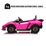 Mini Carro Elétrico 12V Lamborghini Autêntica Rosa Importway BW378RS foto 4